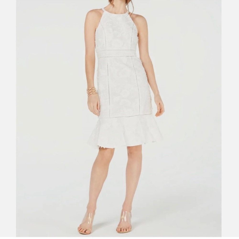 INC International Concepts White Floral Backless Dress